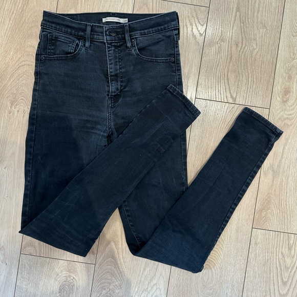 Levi’s mile high super skinny black pants - Picture 3 of 7